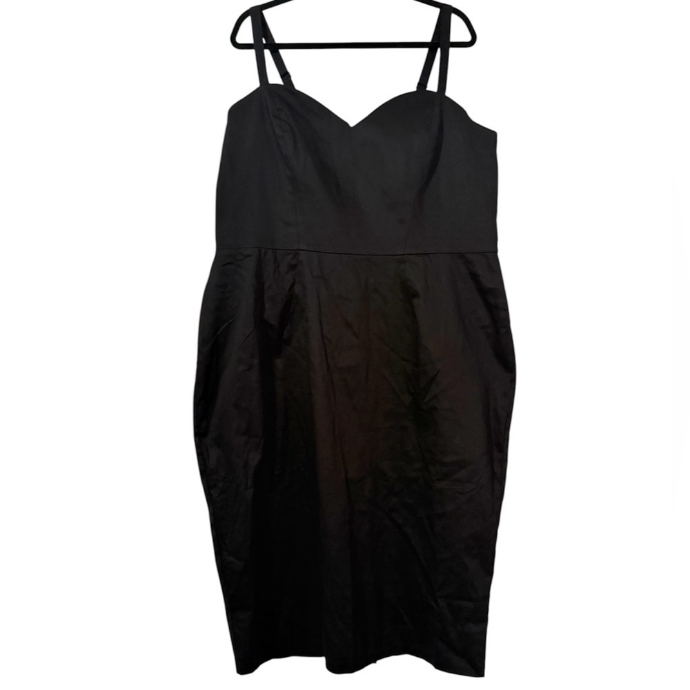 Vixen by Micheline Pitt Sweetheart Wiggle Dress in Black Sz 4X Pin-up Bombshell